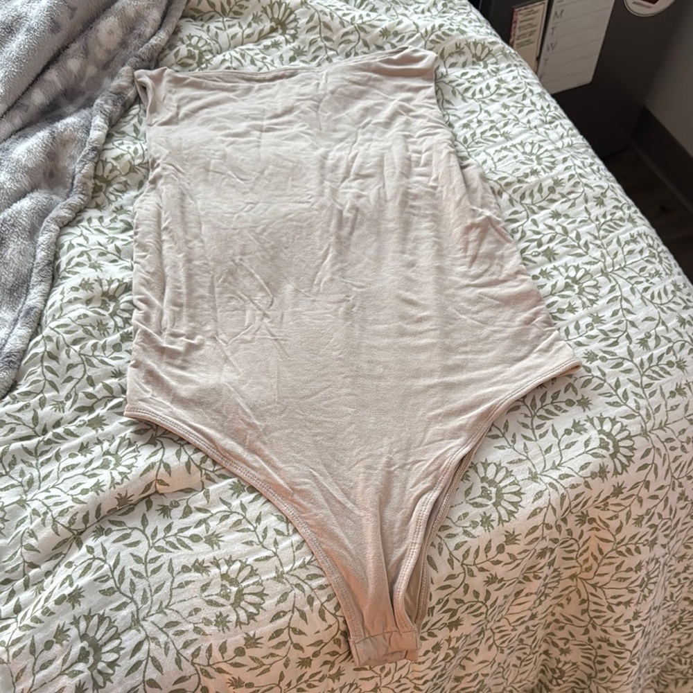 a new day Cream Shapewear Long Sleeve Bodysuit